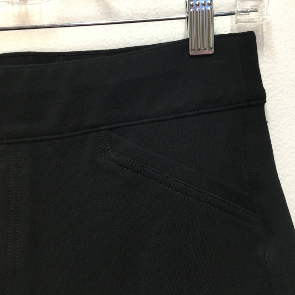 Spanx Smoothing Ponte Knit High Rise Leggings Women's Medium Black Office Mod - Picture 3 of 16